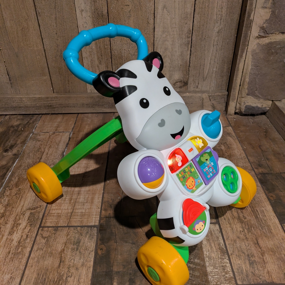 Zebra Activity Walker for Kids - Green, Yellow, Blue
